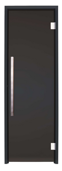 Скляні двері для хамаму GREUS Black Edition 70/190 Dark gray - 1