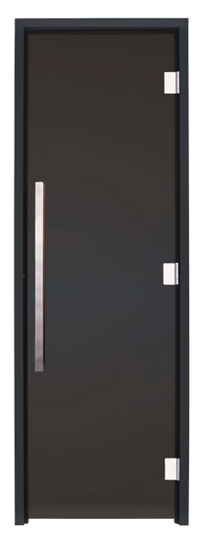Скляні двері для хамаму GREUS Black Edition 80/200 Dark gray - 1
