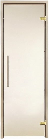Стеклянная дверь для бани и сауны GREUS Premium 70/190 бронза - 1