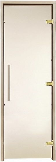 Стеклянная дверь для бани и сауны GREUS Premium 80/200 бронза - 1
