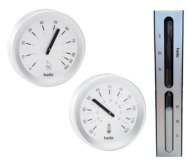 Набір Термометр Гігрометр Пісочний годинник Helo Brilliant cірий - 1