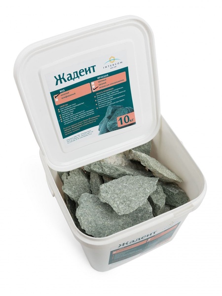 Камінь жадеїт колотий середній (відро 10 кг) для електрокам'янки - 1