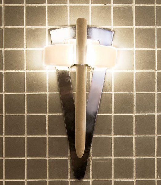 Светильник Факел TL 100 с деревянным стержнем Cariitti для бани и сауны - 1