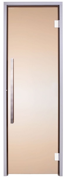 Скляні двері для хамама GREUS Exclusive 70/190 бронза 2 петлі - 1