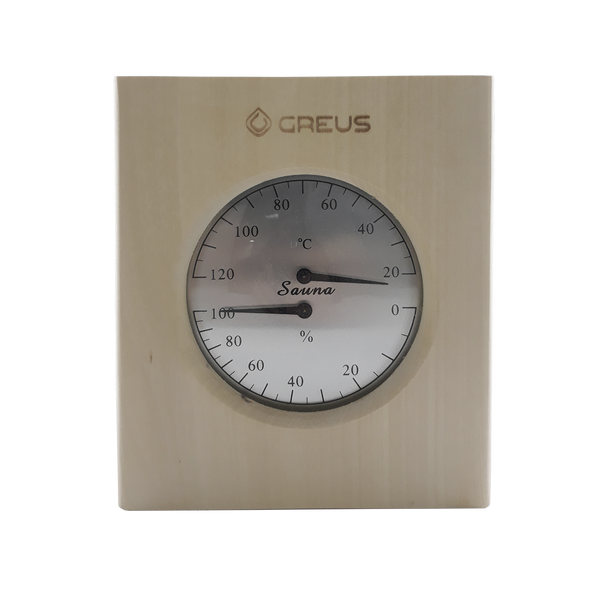 Термогігрометр Greus липа 16х14,5 для лазні та сауни - 1
